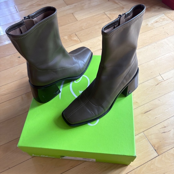 Sam Edelman Wells Olive Taupe Ankle Boots - Picture 9 of 9